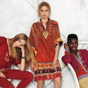 Anthropologie Tanvi Kedia Embellished Tassel Sumana Dress